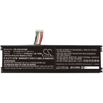 Akkumulátor Hasee Hpfs01, Maibenben S436, Motile M142 és másokhoz, 4100 mAh, Li-Ion