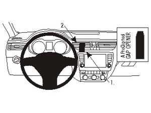 Brodit Монтажна скоба ProClip за Skoda Rapid 13-15/Seat Toledo 13-18, за център