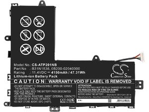Baterie pro Asus Transformer Book Flip Tp201, Vivobook Flip Tp201sa, a další, 4150 mAh, Li-Ion