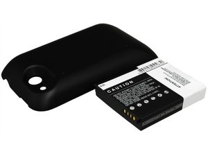 Baterija za HTC Wildfire S, razširjena, vključno s pokrovom, Li-Ion 3,7 V 2200 mAh