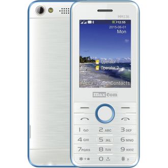 MAXCOM Classic MM136 Dual SIM biały i niebieski
