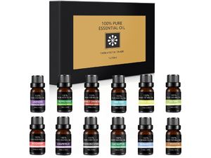12 aromaolajból álló készlet, tiszta illóolaj