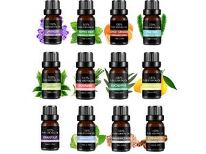 12 aromaolajból álló készlet, tiszta illóolaj