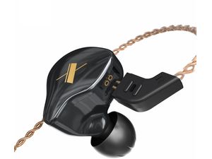 KZ EDX, căști cu microfon, negru