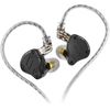 KZ ZS10 PRO X, fejhallgató mikrofonnal, fekete színű