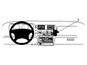 Brodit ProClip montážní konzole pro Mitsubishi Pajero Sport 97-06, na střed vpravo