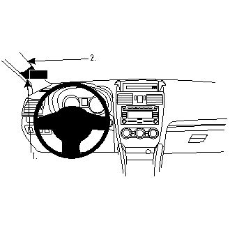 Brodit ProClip montážní konzole pro Subaru Impreza 12-16/XV 12-17/WRX 15-19, vlevo na sloupek
