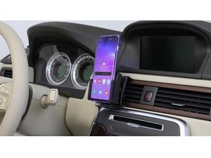 Brodit verstellbare Autohalterung mit USB-C und Laden von Zig. auf/USB QC3.0 w. 75-89 mm, Dicke 2-10mm