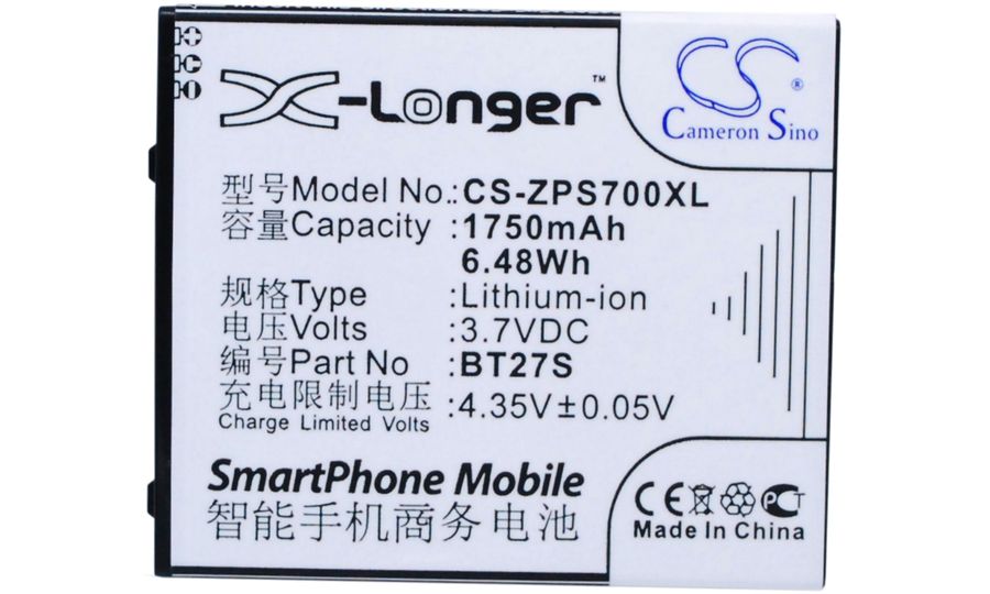 Akkumulátor Zopo 6530 (ekv. BT27S), 1750 mAh