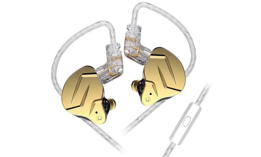 KZ ZSN PRO X, слушалки с микрофон, златни