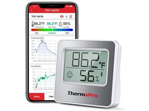 ThermoPro beltéri digitális Bluetooth légnedvességmérő és hőmérő TP-357