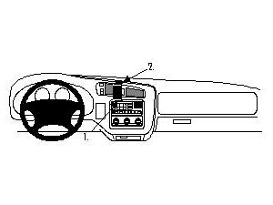 Brodit Монтажна скоба ProClip за Chevrolet Blazer S10 98-05/Pickup S10 98-04, за център