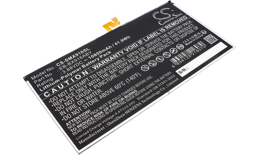 Baterie pentru Samsung Galaxy Tab S9 Ultra, Sm-X910, Sm-X910n și altele, 10800 mAh, Li-Ion