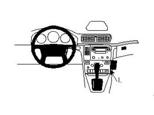 Brodit ProClip montážní konzole pro Volvo S80 99-06, na střed vpravo
