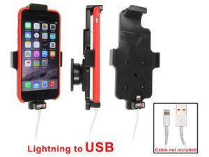 Brodit държач за Apple iPhone SE (22/20)/8/7/6S, със защита, с втулка за ориг. Lightning кабел