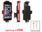 Brodit držák na Apple iPhone SE (22/20)/8/7/6S, s jištěním, s průchodkou pro orig. Lightning kabel