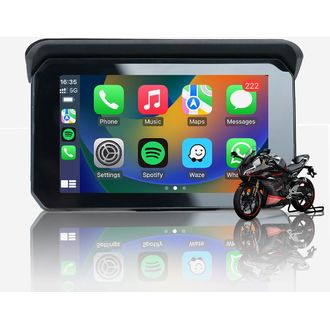 Ottocast CarPlay Lite C5 SE hordozható motorkerékpár kijelző, GPS, vezeték nélküli CarPlay/Android Auto