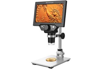 UF-TOOLS Mikroskop mit 7" LCD-Display, 1200x Vergrößerung, 12 MPx
