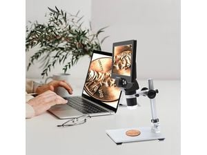 UF-TOOLS Mikroskop mit 7" LCD-Display, 1200x Vergrößerung, 12 MPx