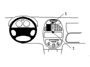Brodit Suport de montare ProClip pentru Peugeot 206 99-08, pe centru
