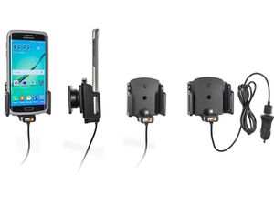 Brodit suport auto reglabil cu microUSB și încărcare la brichetă/USB l.62-77 mm, grosime 6-10