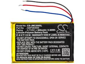 Akkumulátor JBL Clip 2 -hez (pl. GSP383555), 800 mAh