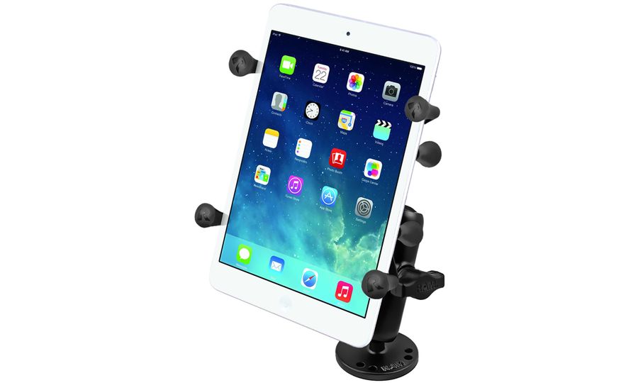 RAM Mounts universeller 7" bis 8" Tablet-Halter für Auto auf Armaturenbrett, Scooter, etc. auf Schrauben oder Schrauben, AMPS, X-Grip, RAM-B-138