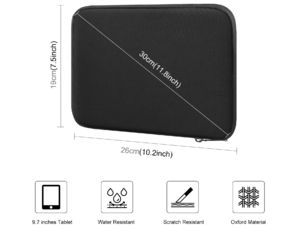 HAWEEL Tablet-Tasche bis zu 9,7", schwarz