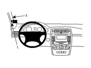 Brodit ProClip Halterung für Mercedes Benz B-Klasse 05-11, links an Säule