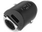 FIXED mini autós töltő, 2xUSB-C, PD 30W, fekete