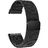 Curea universală metalică de schimb, închidere magnetică, cataramă milaneză, 22 mm, negru