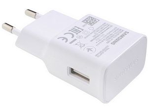 Samsung hálózati gyorstöltő EP-TA200EBE, 15W, kábel nélkül, eco csomag, fehér