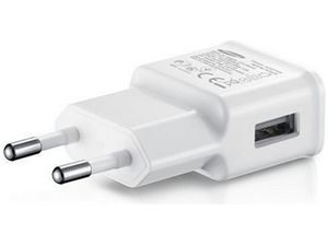 Samsung hálózati gyorstöltő EP-TA200EBE, 15W, kábel nélkül, eco csomag, fehér