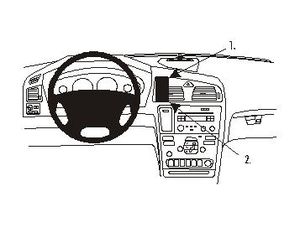 Brodit Suport de montare ProClip pentru Volvo S60 00-10/V70 N 00-08/XC70 00-07, centru stânga