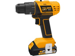 TOLSEN Akku-Schlagbohrmaschine 20V, 2x2Ah + Bohrerset und Koffer