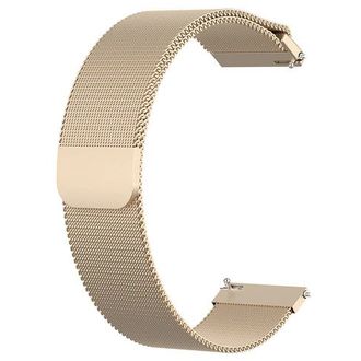 Mobilly curea de înlocuire universală metalică cu închidere magnetică, Milanese pull, 20mm, aur