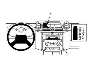 Brodit ProClip Halterung für Land Rover Defender 07-16, Mitte links