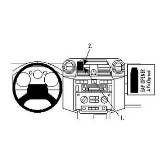 Brodit ProClip montážní konzole pro Land Rover Defender 07-16, na střed vlevo