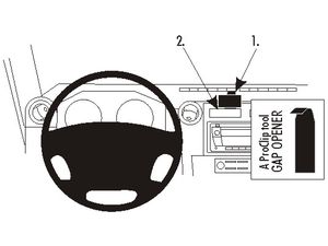 Brodit ProClip montážní konzole pro Toyota LandCruiser 70 08-23, na střed