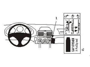 Brodit ProClip Halterung für Toyota MR2 Spyder 00-05, mittig