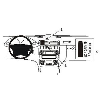 Brodit ProClip montážní konzole pro Mercedes Benz C-Class (180-320) 00-06, na střed vlevo