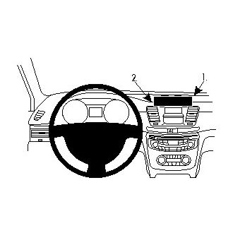 Brodit Suport de fixare ProClip pentru Peugeot 508 11-18, întărit, pe centru