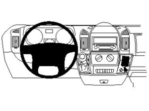 Brodit ProClip Citroen Jumper/Fiat Ducato/Peugeot Boxer 07-24/Opel Movano 23-24, zesílený, na střed