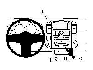 Brodit ProClip montážní konzole pro Nissan Pathfinder 10-12, střed. tunel
