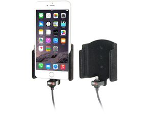 Brodit držák do auta na iPhone Xs Max/8/7/6s Plus bez pouzdra, se skrytým nabíjením, samet