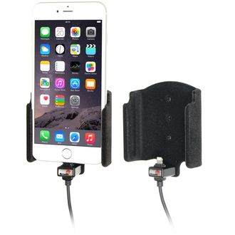 Brodit държач за кола за iPhone Xs Max/8/7/6s Plus без калъф, със скрито зареждане, кадифе