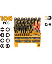 Комплект отвертки TOLSEN, за монтаж на стена, 100 бр.