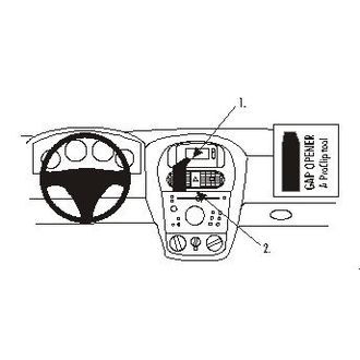 Brodit ProClip montážní konzole pro Opel Corsa 01-06/Combo 02-11, na střed vlevo