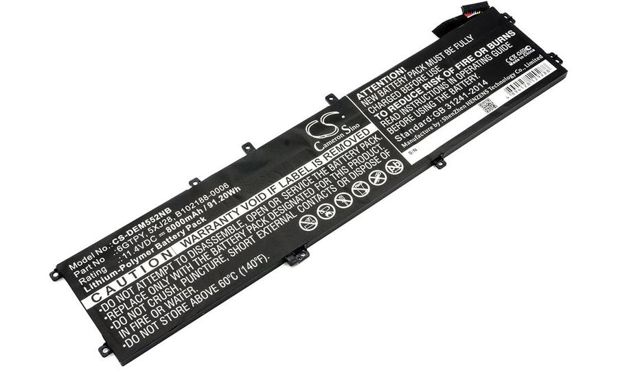 Akkumulátor Dell Precision M5520, 8000mAh