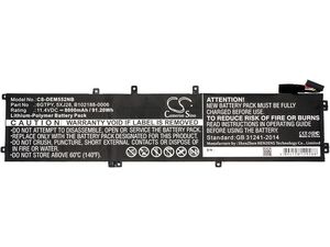Akkumulátor Dell Precision M5520, 8000mAh